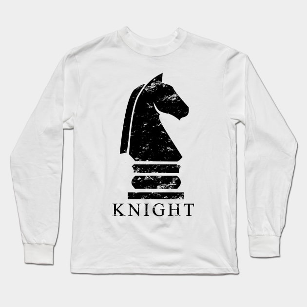 Funny Chess Knight Long Sleeve T-Shirt by JayD World